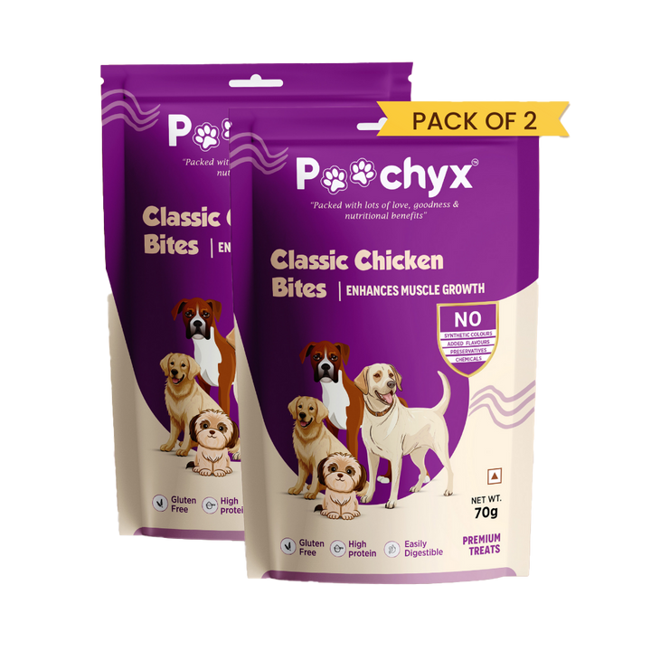 POOCHYX Classic Chicken Bites - Enhances Muscle Growth