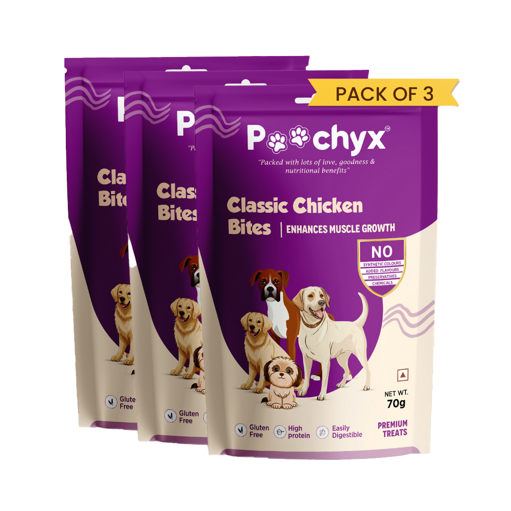 POOCHYX Classic Chicken Bites - Enhances Muscle Growth