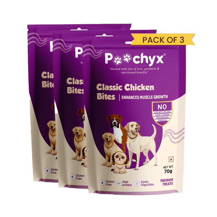 POOCHYX Classic Chicken Bites - Enhances Muscle Growth