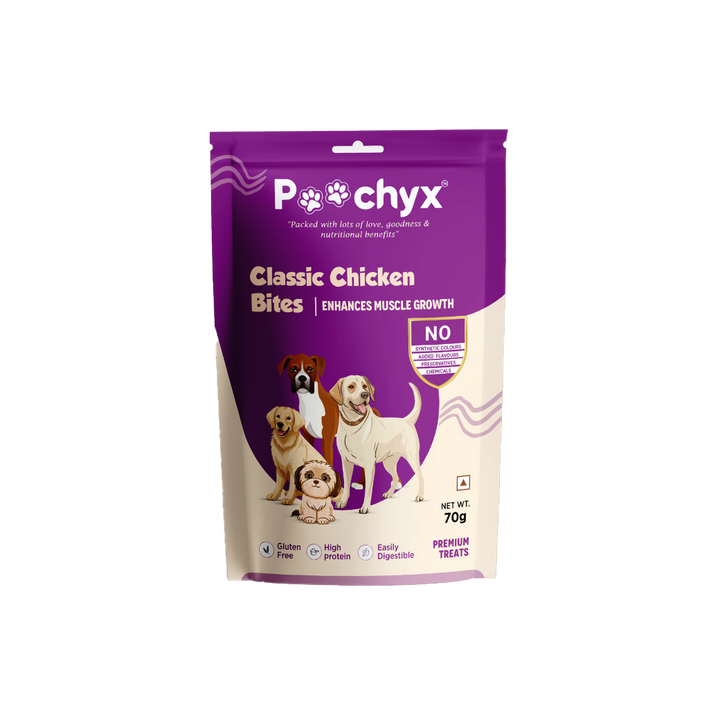 POOCHYX Classic Chicken Bites - Enhances Muscle Growth