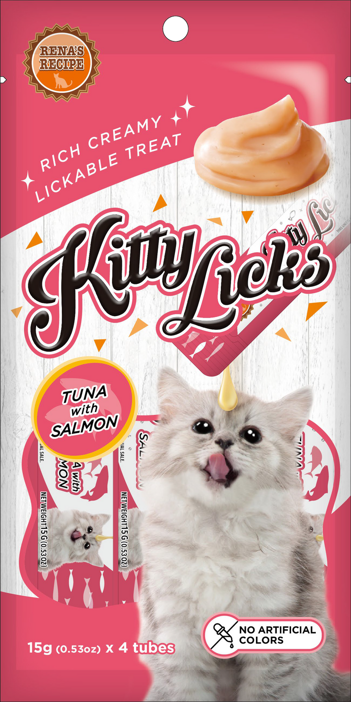 Kitty Licks Tuna with Salmon Flavor Pack of 4 Tubes