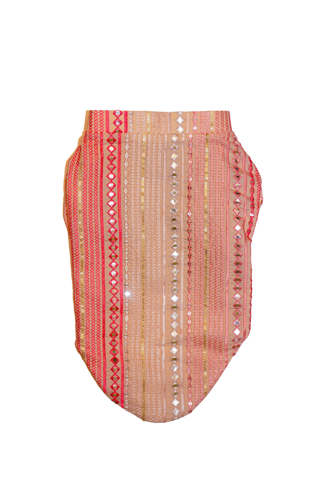 Shades of pink mirrored sherwani for dogs