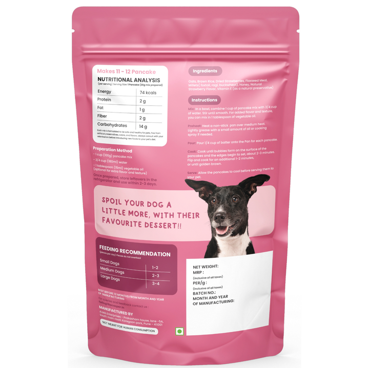 Pancake Mix for Dogs Strawberry 250gm